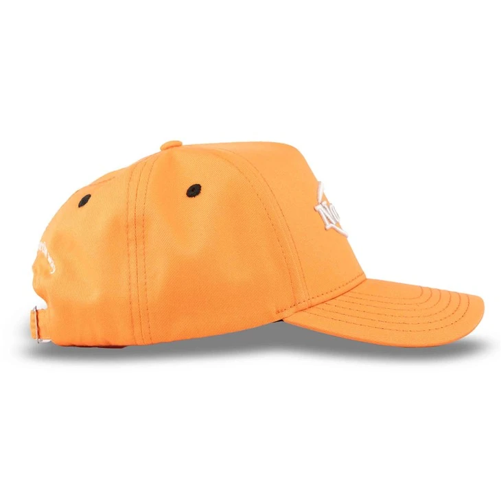 TCAP Custom Orange Cotton Hats 3D Embroidery Sport Caps