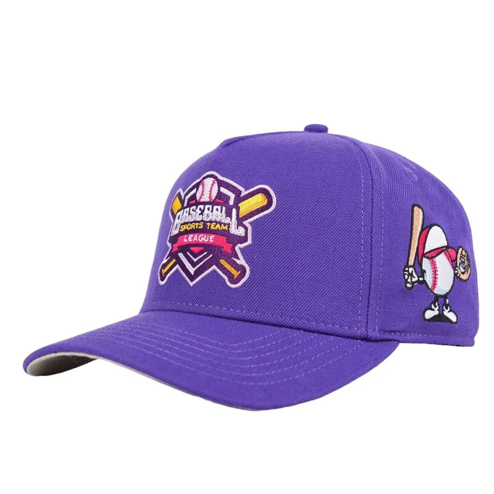 Custom Baseball Cap With Flat Embroidery And Wool Like Fabric Hat